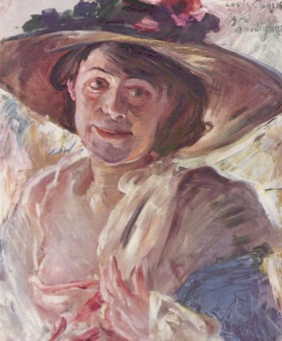 Donna con cappello di rose da Lovis Corinth